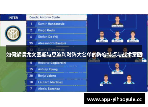 如何解读尤文图斯与恩波利对阵大名单的阵容特点与战术意图 如何解读尤文图斯与恩波利对阵大名单的阵容特点与战术意图