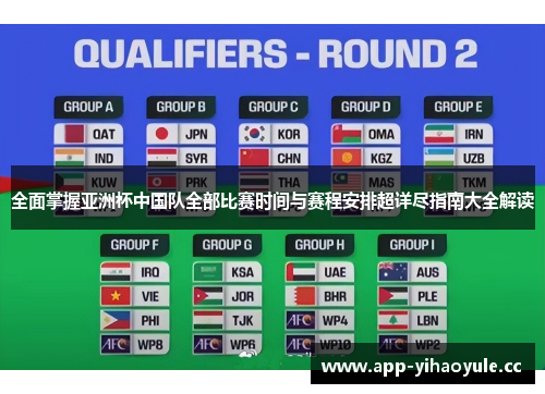 全面掌握亚洲杯中国队全部比赛时间与赛程安排超详尽指南大全解读